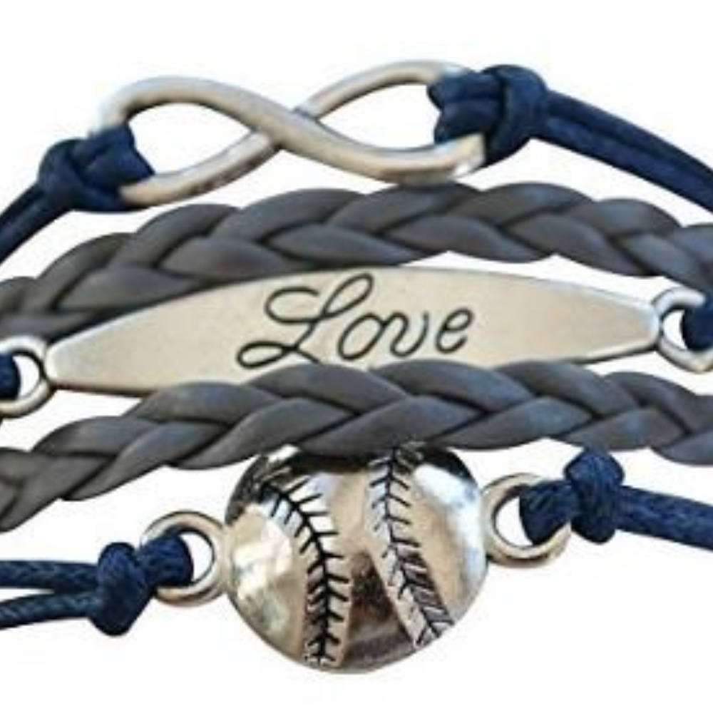 Baseball  Bracelet - Navy